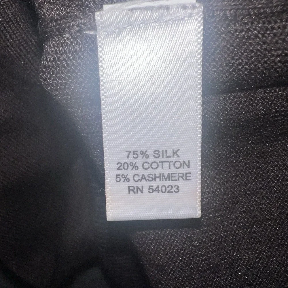 Banana Republic‎ Sweater Men's Sz L Brown Cashmere Silk Luxury Blend V Neck